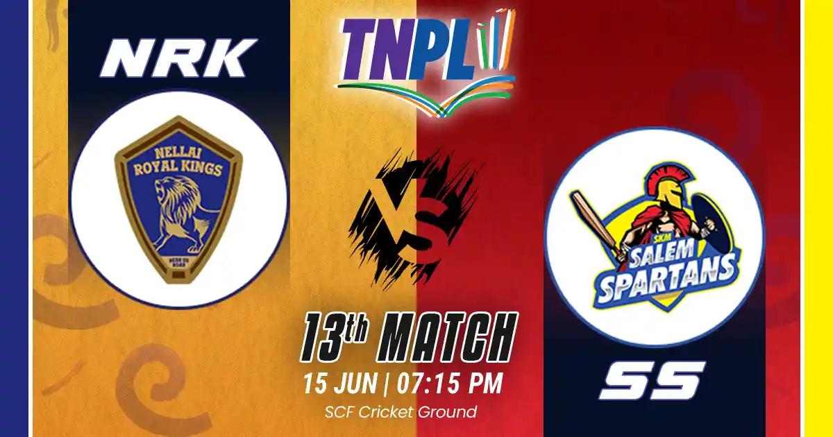 NRK vs SS Match Prediction, Fantasy Cricket Tips, Pitch Report, and Playing XI of 13th Match of TNPL 2025